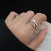 Anillo de doble capa con cara sonriente para mujer, diseño retro de nicho, pulsera ajustable con apertura para el dedo índice (2023)