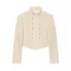 Moda femenina europea y americana transfronteriza AliExpress artículo más vendido casual decorativo en capas chaqueta de manga corta
