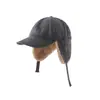 Corea del Sur invierno sombrero Lei Feng con protección para las orejas engrosado viento del noreste a prueba de viento esquí sombrero de aviador cálido sombrero de felpa moda para hombre