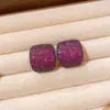 Pendientes Brillantes de Circonita de Colores en Forma de Gota de Agua y Cuadrados, Pendientes de Lujo Ligero de Gama Alta, Pendientes de Temperamento Lujoso para Chicas Ricas, Pendientes para Mujer