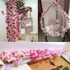 Duto de Ar Condicionado Teto Interno Decoração de Casamento Planta de Trepadeira Plástica Trepadeira de Flor de Cerejeira Artificial Pendurada na Parede Trepadeira de Flor Falsa