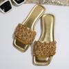 [Exportación Transfronteriza] Hermosas Sandalias Planas para Mujer para Usar Afuera, de Alta Gama con Faldas, Sandalias de Playa Estilo Francés para Salir