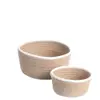 Cesta de Almacenamiento Redonda Tejida con Cuerda de Cáñamo Estilo Escandinavo para Snacks, Cosméticos, Joyería, Almacenamiento de Escritorio, Cesta de Almacenamiento para Artículos Varios de Cuerda de Cáñamo