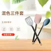 Conjunto de utensílios de cozinha de três peças em cores variadas, colher de sopa, espátula, conjunto para panela antiaderente, espátula de silicone para cozinhar, suprimentos de ferramentas de cozinha