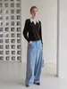 Otoño 2026 Nuevo Top Casual Estilo Perezoso Old Money Cuello de Camisa Ajustado Suave Manga Larga Suéter de Punto Ropa de Otoño para Mujer