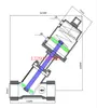 Válvula de Asiento Angular Neumática de Acero Inoxidable 304 Roscada Cabeza de Plástico Válvula Neumática de Vapor de Alta Temperatura Agua Válvula de Ángulo Neumática Válvula de Cierre