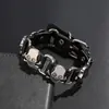 Pulsera de Calavera Estilo Gótico, Pulsera de Cuero Ajustable Punk Personalizada, Popular en Europa y América, Joyería Transfronteriza al por Mayor