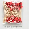 Brochetas de Bambú con Dibujos de Animales Estilo Creativo 100 Piezas/Paquete Brochetas Desechables para Frutas Decoración de Postres Brochetas de Bambú Brochetas para Snacks