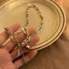 Collar de Cadena para Clavícula con Colgante Cuadrado, Borla de Bola Hip-Hop Elegante Simple Europeo y Americano, Pulsera de Cadena