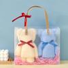Toalla de Oso de Terciopelo Coral a Cuadros de Piña Toalla Creativa Toalla de Recuerdo de Compromiso Caja de Regalo Toalla para Casillero