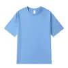 Camiseta de Algodão Puro Pesado de Manga Curta 210g para Homens e Mulheres, Nova Tendência Ins Estilo de Hong Kong Solta Casual Cor Sólida Camiseta Básica