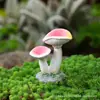 Pequenos Enfeites de Resina de Cogumelo Enfeites de Flores para Bonsai Suculentas Musgo Micro Paisagem Pátio Jardim Aquário