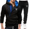 Otoño e Invierno nuevo traje casual de moda deportiva con capucha suéter estampado letras traje deportivo cárdigan conjunto HD01