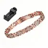 Pulsera Magnética de Venta Caliente Transfronteriza para Hombres y Mujeres, Trébol de Cuatro Hojas Desmontable con Pedrería, Patrón de Dragón, Pulsera Magnética de Energía Cruzada