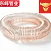 Mangueira de Aço Inoxidável Espessada de PU, Mangueira de Vácuo de Aço Inoxidável Galvanizado Transparente, Resistente à Corrosão e ao Gelo, para Máquinas de Gravação e Ventilação para Marcenaria