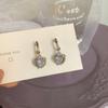 Pendientes de plata S925 con forma de aguja de Corea del Sur, sencillos, dulces y avanzados, bonitos y pequeños angelitos, estilo hada, hermosos pendientes con clip.