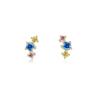 Aretes de tachuelas calientes ins elemento de helado dorado joya para oreja de circonio color joyeria nueva de Dongdaemun aretes de circonita para mujer