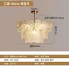 Lustre de Pérolas de Vidro Estilo Francês de Luxo Leve Celebridade da Internet para Quarto, Sala de Estar, Sala de Jantar Estilo Americano e Closet com Toque de Alto Padrão Lâmpada de Showroom