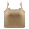 Ropa interior de espalda hermosa camisola para mujer tirante interior con almohadilla para el pecho verano base de una pieza tirante interior envuelto pecho brasier sin costuras