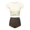 Traje de baño para mujer 2022, nuevo, conservador, que cubre el vientre, adelgaza el pecho pequeño, push-up, sexy, dividido, cintura alta, bikini, traje de baño spa