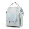 Bolsa de Mamá de Nylon Bolsa de Mamá Pu Repelente al Agua para Salidas Mochila USB Estilo Británico Bolsa Multifuncional para Pañales de Bebé