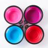 Tigela Dobrável para Cães e Pets com Ventosa de Silicone para Comida Tigela Portátil para Cachorro ao Ar Livre Tigela de Silicone Antiderrapante para Cachorros Filhotes