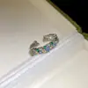 Anillo Abierto de Perla Redonda con Circonita Estilo Ins Coreano Lujo Ligero Sensación de Alta Gama Anillo para Dedo Índice Joyería de Mano Versátil de Nicho para Mujeres