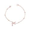 Pulseira Laço Prata 925 Original para Mulheres, Não Desbota, Estilo Ins, Contas de Transferência Nicho High-End, Joias Star Bestie