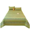 Funda de Cama de Terciopelo de Leche Juego de Tres Piezas Engrosada Cálida Doble Cara Universal Estilo Ins Fresca y Sencilla Funda de Cama con Forro de Franela Protector de Colchón Pieza Única