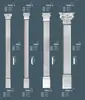 Columna Romana Redonda, Moldura de PU Estilo Francés, Imitación Yeso, Arco de Tubo Semicircular, Columna Cuadrada, Soporte de Viga Estilo Europeo, Capitel de Columna, Tablero de Rejilla