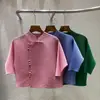 Blusa Feminina Estilo Chinês com Botão Top Retro Elegante Casual Primavera e Outono Nova Solta Plus Size Cardigan Jaqueta Plissado