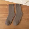 Meias 7/8 outono e inverno engrossadas femininas com forro de fleece quentes de terry para coxa meias femininas altas antiderrapantes protetoras de joelho para coxa