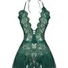 Senhoras europeias e americanas plus size sexy lingerie atacado transparente renda sexy tentação macacão paixão virilha livre mulheres