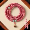 Pulseira de Semente de Ameixa Preta e Raiz de Bodhi com 108 Contas, Design de Vagem de Lótus e Flor de Lótus Estilo Chinês, Contas de Bodhi para Mulheres Brincarem, Pulseira de Contas de Oração Budista
