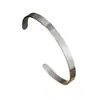 Pulsera Transfronteriza de Acero de Titanio, Pulsera de Acero Inoxidable Moderna y Sencilla, Pulsera Abierta en Forma de C que No se Desvanece, Joyería de Mano Versátil al por Mayor
