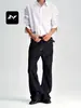Jeans Retro Americanos de Campana Amplia para Hombres y Mujeres, Irregulares de Trabajo Pesado Ajustados Adelgazamiento Tridimensional de Longitud de Piso Pantalones Casuales