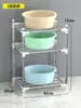 Estante para lavabo de acero inoxidable estante de piso de dormitorio estante multicapa estante de almacenamiento de baño estante de almacenamiento de lavabo de esquina de baño
