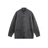 Ropa Vintage Yidao Otoño 2026 Nuevo Cárdigan de Punto Vintage con Cuello Alto Estilo Japonés para Hombre Suéter Holgado de Color Sólido