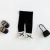Conjunto de Dos Piezas Dotxi para Bebés y Niñas Pequeñas: Abrigo con Lunares y Encaje, Cuello de Muñeca, Leggings con Lazo para Otoño