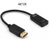 Cabo Adaptador Displayport para HDMI de Alta Definição Cabo Grande Dp para HDMI Fêmea Banhado a Ouro Cabo de Conexão 1080P 4K