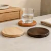 Posavasos redondos de madera, posavasos para tazas de té, posavasos para tazas de café, bases resistentes al calor para mesa, bases domésticas anti quemaduras, simples y prácticas