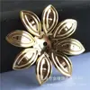 Accesorios de Joyería Hechos a Mano DIY 30*30mm Pieza de Flor Tridimensional de Cobre Horquilla Broche Material para Accesorios de Cabello Nupcial A441