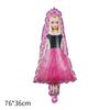 Globo de película de aluminio con forma de muñeca Barbie nueva, decoración para fiesta temática de cumpleaños de princesa Barbie, bola de aire flotante al por mayor