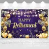 Banner Transfronterizo para Fiesta de Jubilación Nueva Celebración Feliz de Jubilación Tela Decorativa de Fondo Tela Colgante para Ambiente