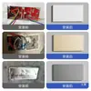 Panel Ciego Tipo 86 de Dos Módulos para Interruptor y Enchufe Cubierta para Agujero en Pared Cubierta Decorativa Cubierta de Sellado para Agujero de Aire Acondicionado