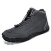 Botas de nieve impermeables transfronterizas de invierno, zapatos de algodón aislados para hombre, zapatillas de caña alta para exteriores con forro polar, zapatos para hombre de estilo barefoot