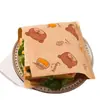 Bolsas de Papel para Empaquetar Hamburguesas, Bolsas Desechables a Prueba de Grasa para Sándwiches, Wraps de Desayuno, Mochi Relleno de Huevo, Panes Rellenos de Carne