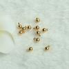 Ouro 14K 4mm sólido pequena bola pendurada diy jóias artesanais ouro único pendurado pulseira tornozeleira pendurada contas pequenos acessórios