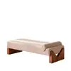 Banqueta para Cambiar Zapatos de Madera Maciza Estilo Nórdico, Banco al Pie de la Cama para Dormitorio, Banco Largo para Sala de Estar, Silla de Ocio para Entrada del Hogar, Banco Sofá de Tela