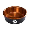 Directo de Fábrica Mascota doble capa acero inoxidable cuenco gato cuenco perro antideslizante resistente a caídas comedero anti-golpes cuenco comida perro al por mayor